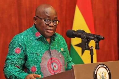 President Nana Akufo-Addo delivering an address in Ghana